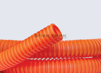Труба гофрированная ПНД d16мм с протяжкой оранжевая (уп.100м) DKC