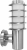 Светильник садово-парковый столб серебро "Техно" DH026-B 40Вт Е27 118х142х300мм IP44 FERON