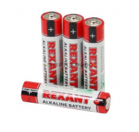 Алкалиновая батарейка AAA/LR03 1.5В (уп.4шт) REXANT