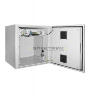Шкаф уличный 19 дюймов 15U 650х600мм IP55 металлическая дверь серый ITK