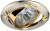 Светильник литой круглый поворотный с гравировкой KL3A SS/G сатин серебро/золото 50Вт GU5.3 IP20 ЭРА