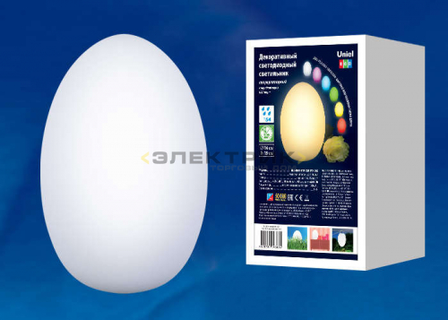 Светильник декоративный светодиодный Яйцо 0.2Вт RGB 140х190мм IP54 Uniel