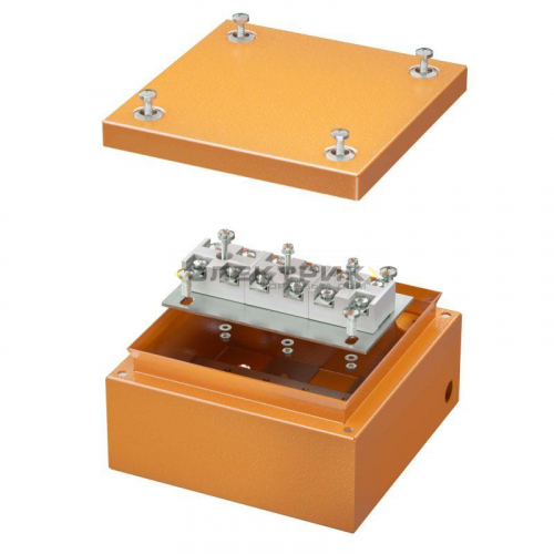 Коробка ответвительная FS 150х150х80мм 6р 450В 20А 10кв.мм нержавеющий контакт с гладкими стенками и