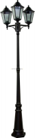 Светильник садово-парковый шестигранный столб черный "Классика" PL6215 3х100Вт Е27 590х2200мм IP44 F