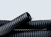 Труба гофрированная ПНД d16мм с протяжкой черная (уп.100м) DKC