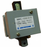 Электромагнит МИС-1200 ЕУ3 220В толкающее исполнение ПВ 100% IP20 с жесткими выводами ПО Электротехн