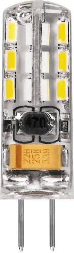 Лампа светодиодная силикон LB-420 CL JC 2Вт G4 6400К 170Лм 12В 10х36мм FERON