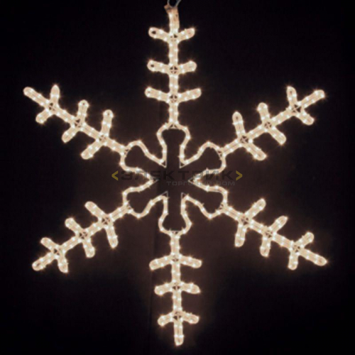 Световая фигура уличная "Большая Снежинка" белый 95х95см Neon-Night