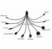 USB кабель 10 в 1 microUSB/miniUSB/30 pin/LG Chocolate/Samsung/SyEricss/DC 3.5/DC 4.0/Nokia REXANT