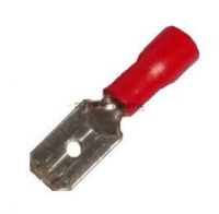 Клемма плоская изолированная (штекер 6.3мм) 0.5-1.5мм2 (РПи-п 1.5-(6.3)) красная REXANT