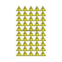 Наклейка знак электробезопасности Опасность поражения электротоком 25х25х25мм (уп.100шт) REXANT