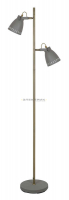 Светильник напольный торшер New York 40Вт Е27 400х280х1700мм серый+старинная медь Camelion