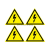 Наклейка знак электробезопасности Опасность поражения электротоком 130х130х130мм (уп.5шт) REXANT