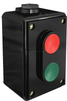 Пост кнопочный на 2 кнопки LA4-2H 2НО+2НЗ черный ПКЕ-02 DEKraft
