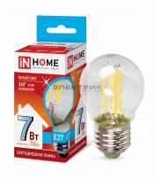 Лампа светодиодная филаментная FL CL G45 7Вт Е27 4000К 810Лм 45х78мм IN HOME