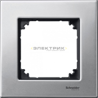 Рамка одноместная универсальная металлическая платина-серебро Merten M-Elegance Schneider Electric