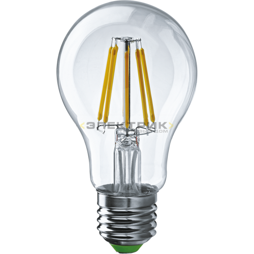 Лампа светодиодная филаментная FL CL А60 8Вт Е27 4000К 840Лм 60х105мм Navigator