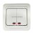 Выключатель двухклавишный скрытый с индикацией 10А белый CLASSICO IN HOME