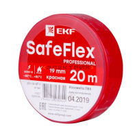Изолента ПВХ 0,15х19мм 20м красная SafeFlex EKF