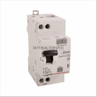 Выключатель автоматический дифференциального тока АВДТ 2Р (1P+N) 32А 30мА тип AC 6кА хар-ка C RX3 Le