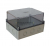 Коробка ПК высокая прозрачная крышка серая DIN 190х140х73мм IP65 HEGEL