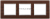 Рамка трехместная универсальная деревянная венге/алюминий 14-5303-10 Elegance ЭРА