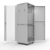 Шкаф настенный 19-дюймовый Standart 22U 600х600мм передняя дверь стекло задняя дверь металл REXANT