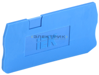 Заглушка для клемм пружинных КПИ 3в-1.5/2.5 3 вывода синяя IEK