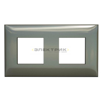 Рамка двухместная универсальная серый жемчуг ARTLEBEDEV Avanti DKC