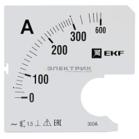 Шкала сменная для амперметра A961 300/5А-1.5 PROxima EKF