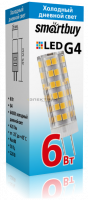 Лампа светодиодная CL 6Вт G4 6400К 420Лм 16х45мм Smartbuy