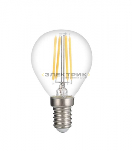Лампа светодиодная филаментная PLED OMNI FL FR G45 8Вт Е14 4000К 720Лм 45х90мм JazzWay