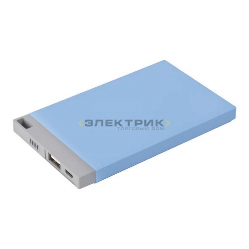 Портативное зарядное устройство Power Bank 4000мАh USB голубое PROCONNECT
