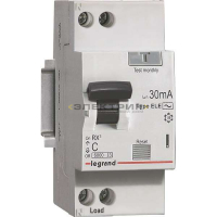 RX3 выключатель автоматический дифференциальный АВДТ 2Р 16А 30мА тип AC С 6кА Legrand
