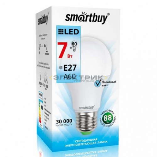 Лампа светодиодная FR А60 7Вт Е27 4000К 560Лм 60х110мм Smartbuy