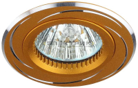 Светильник алюминиевый KL34 AL/GD золото/хром 50Вт GU5.3 IP20 ЭРА