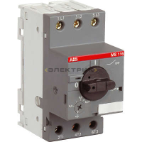 ABB автоматический выключатель 2.5-4А MS116-4.0 50 кА с регул тепловой защитой для электродвигат