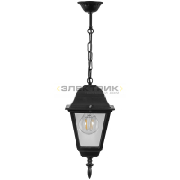 Светильник садово-парковый четырехгранный на цепочке черный "Классика" PL4105 60Вт Е27 150х850мм IP4