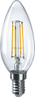 Лампа светодиодная филаментная FL CL С35 7Вт Е14 4000К 840Лм 35х98мм Navigator