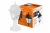 Светильник садово-парковый НТУ 04-60-001 четырехгранник стойка пластик белый 60Вт Е27 190х400мм IP44