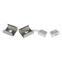 Набор аксессуаров для алюминиевого профиля (крепежные скобы 4 шт. + заглушки 4 шт) Uniel