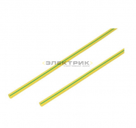 Термоусадочная трубка 3/1.5мм желто-зеленая 1м REXANT