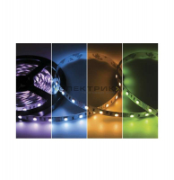 Лента светодиодная многоцветная 14.4Вт/м RGB 12В 60LED/м SMD5050 IP23 (уп.5м) Neon-Night