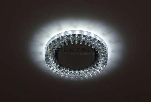 Светильник декоративный прозрачный DK LD20 SL/WH c белой светодиодной подсветкой 13Вт GX53 IP20 ЭРА