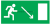 Наклейка "Направление к эвакуационному выходу направо вниз" на стену 100х200мм Navigator