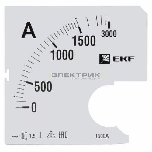Шкала сменная для амперметра A961 1500/5А-1.5 PROxima EKF