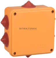 Коробка распаячная огнестойкая ПС 100х100х50 4P 4кв.мм IP55 6 вводов IEK