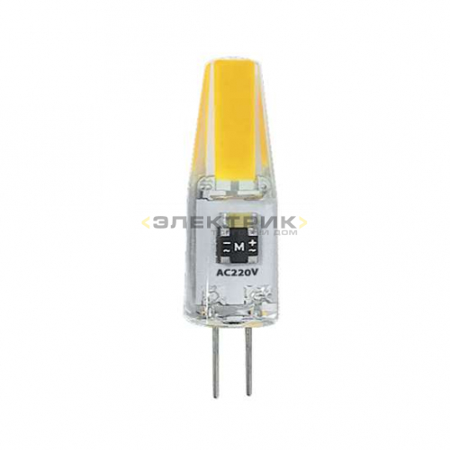 Лампа светодиодная силикон PLED-G4 CL 3Вт G4 3000К 240Лм 10х39мм JazzWay