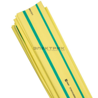Трубка термоусадочная ТУТ 40/20 желто-зеленая 1м (уп.25м) PROxima EKF