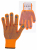 Перчатки плотной вязки акрил с ПВХ "Точка" оранжевые 9, 10 кл., 77-80г, 1 пара TDM